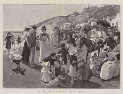 On the Beach, Sandown, Isle of Wight by Amedee Forestier